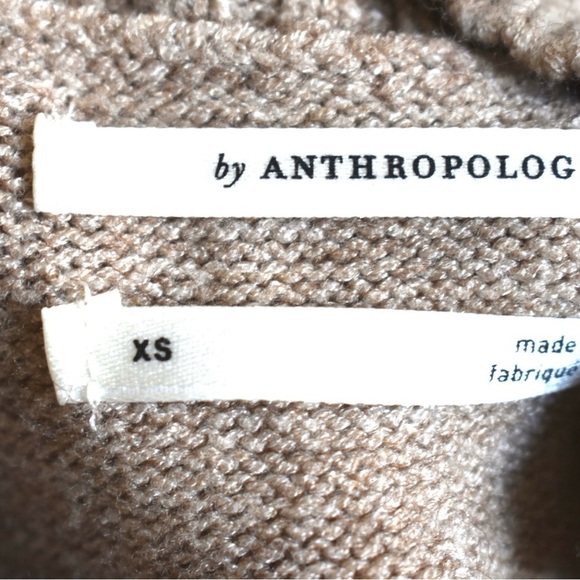 by Anthropologie Womens Tan/Brown Margarita Button Shoulder Tunic Sweater XSmall - Picture 6 of 11